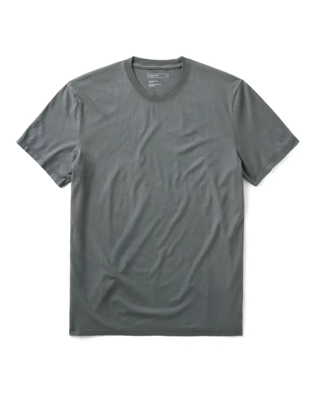 The Cotton Hemp Tee in Faded Black made by Taylor Stitch