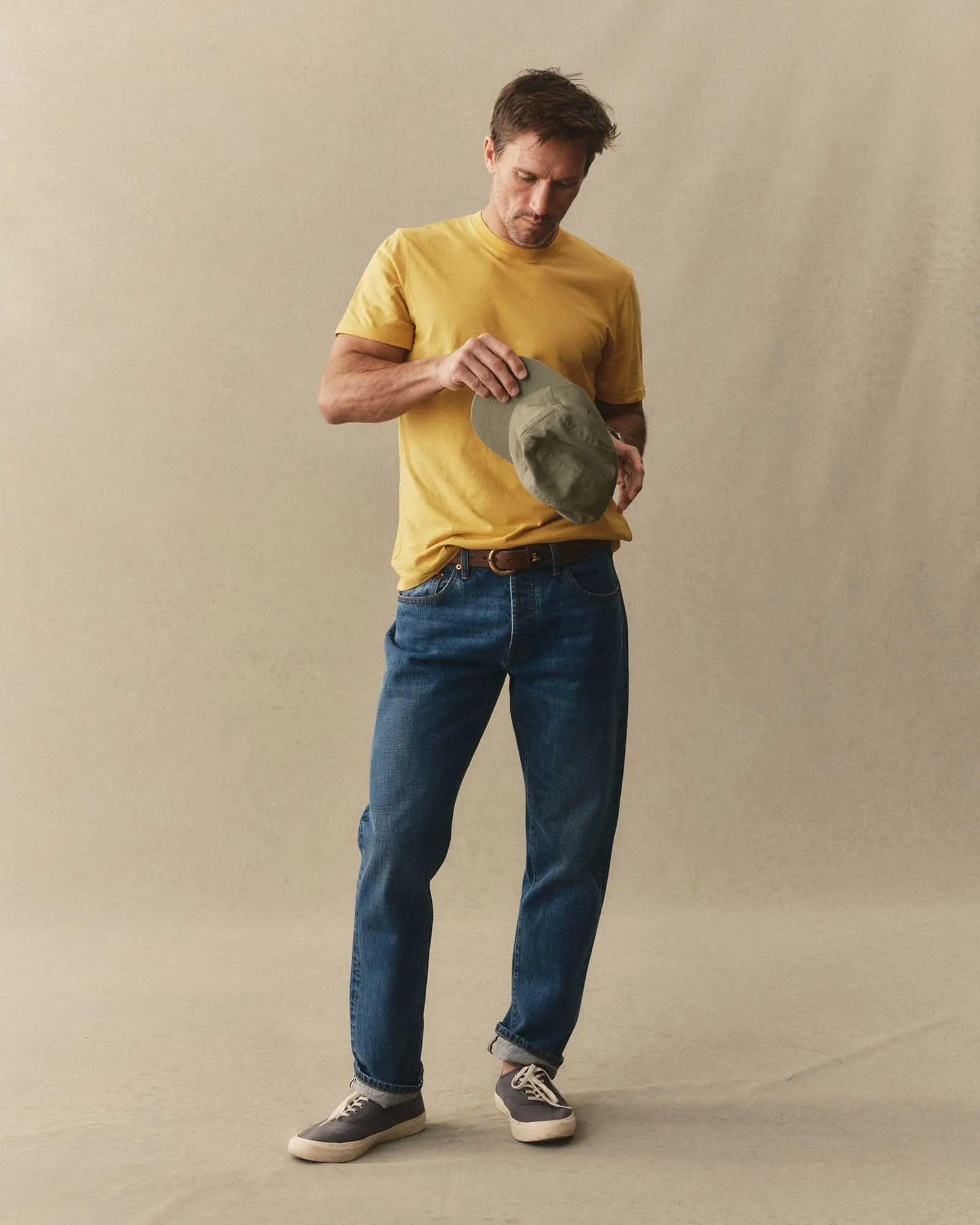 The Cotton Hemp Tee in Goldfinch sold by Taylor Stitch product image thumbnail 3