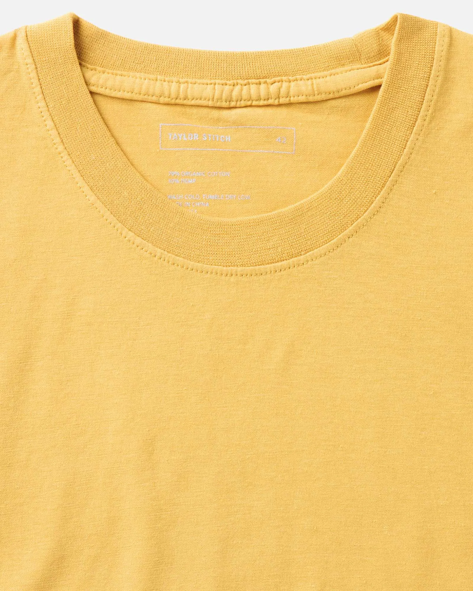 The Cotton Hemp Tee in Goldfinch sold by Taylor Stitch product image thumbnail 4