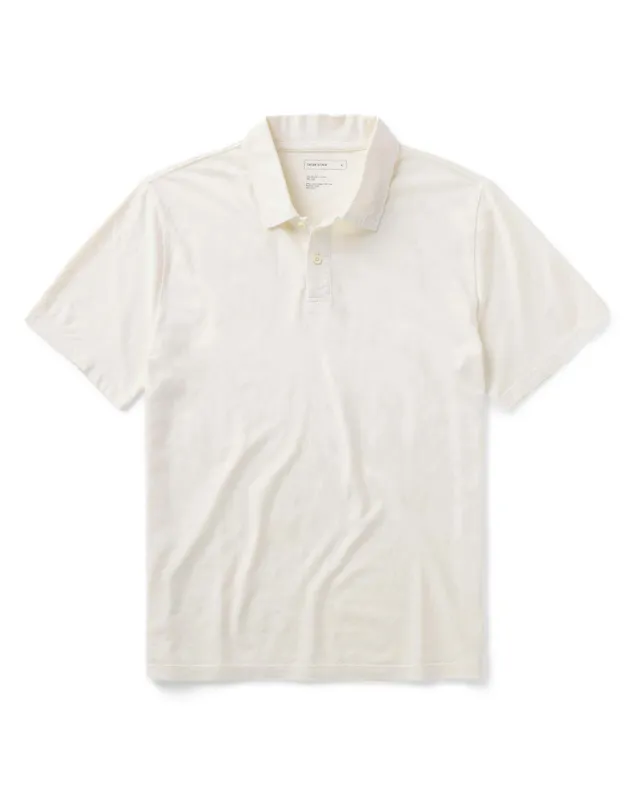 The Cotton Hemp Polo in Vintage White made by Taylor Stitch