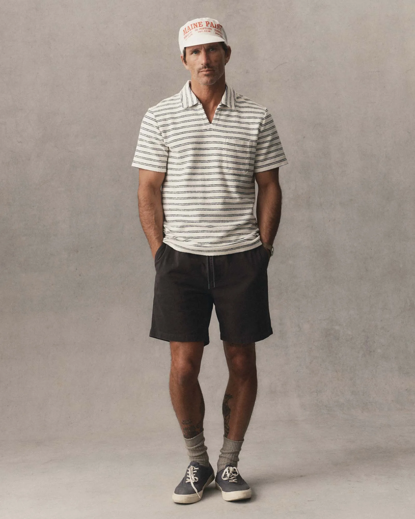 The Meridian Polo in Marine Stripe sold by Taylor Stitch product image thumbnail 4