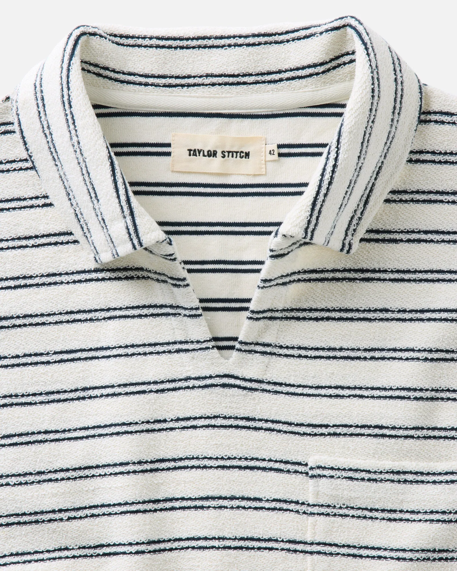 The Meridian Polo in Marine Stripe sold by Taylor Stitch product image thumbnail 5
