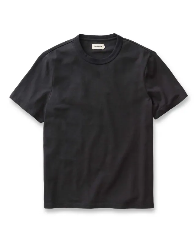 The Organic Cotton Shop Tee in Black made by Taylor Stitch