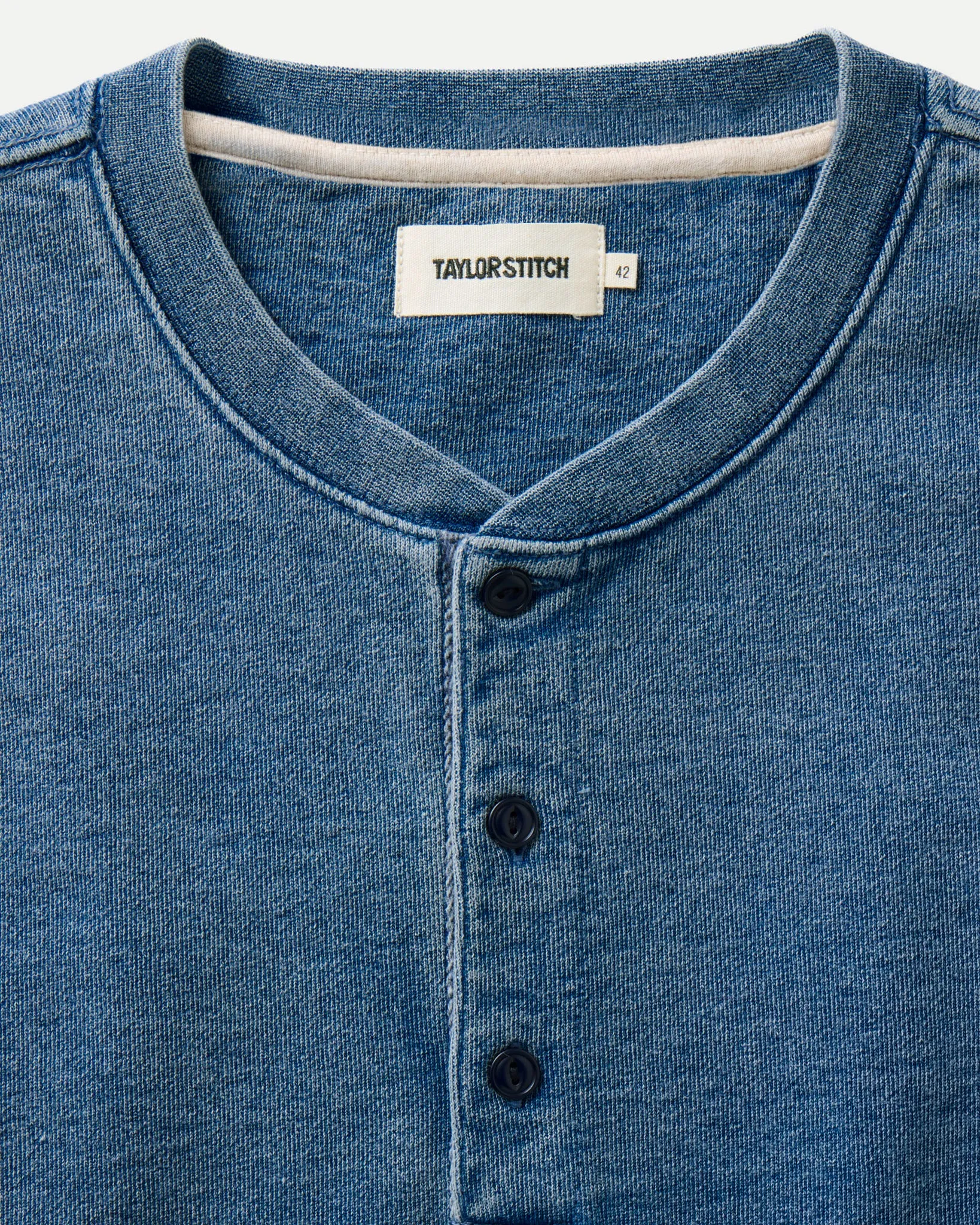 The Sunset Henley in Washed Indigo Terry sold by Taylor Stitch product image thumbnail 4