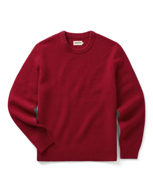 The Eastmoor Sweater in Claret Wool made by Taylor Stitch
