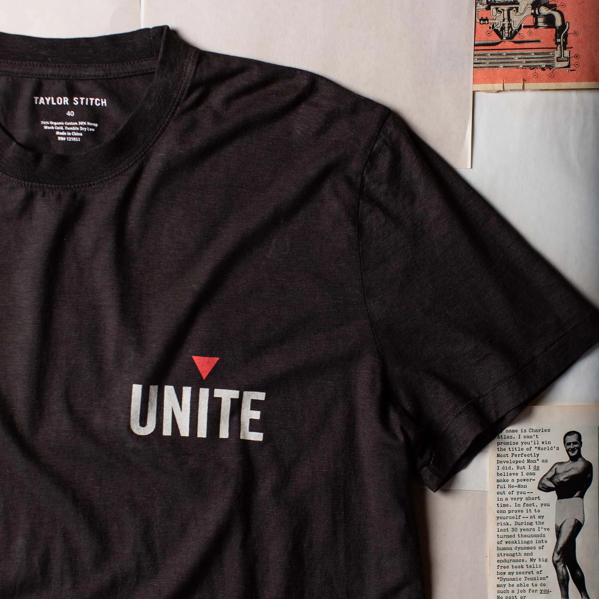 The Cotton Hemp Tee in Unite sold by Taylor Stitch product image thumbnail 3