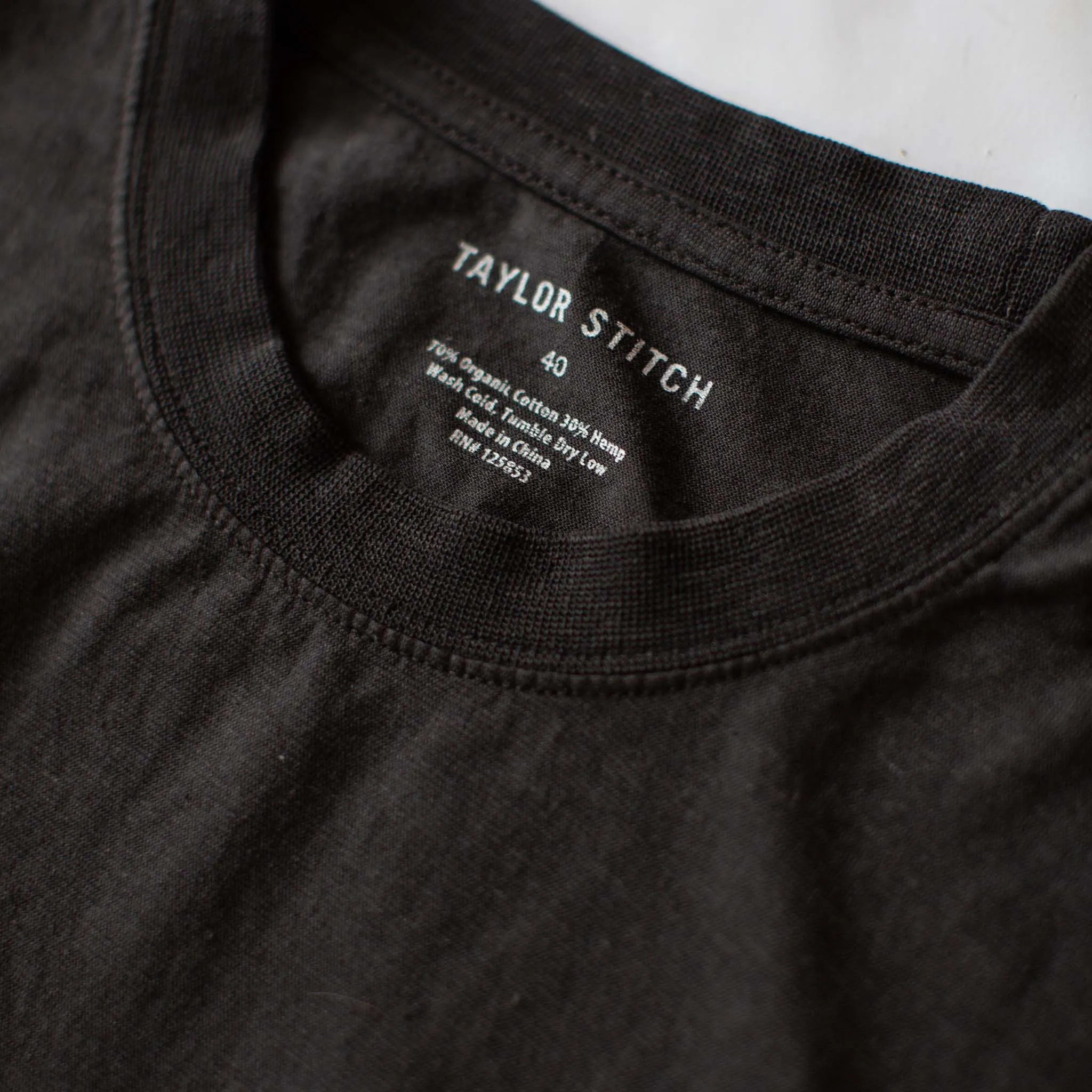 The Cotton Hemp Tee in Unite sold by Taylor Stitch product image thumbnail 5