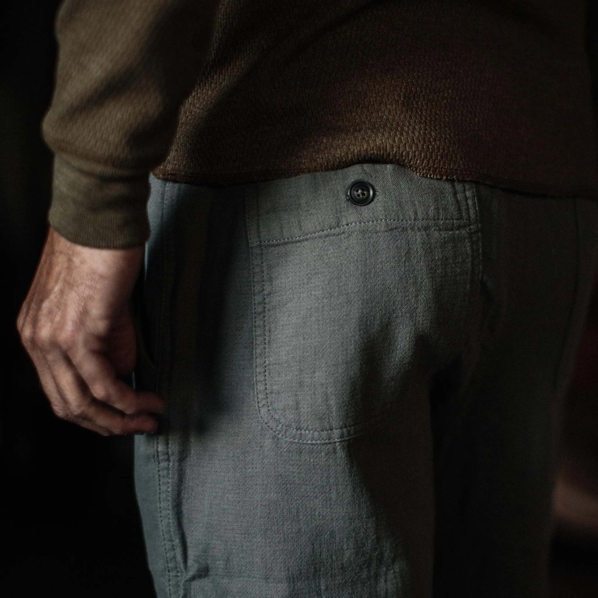 The Apres Pant in Charcoal Double Cloth ('21) sold by Taylor Stitch product image thumbnail 4