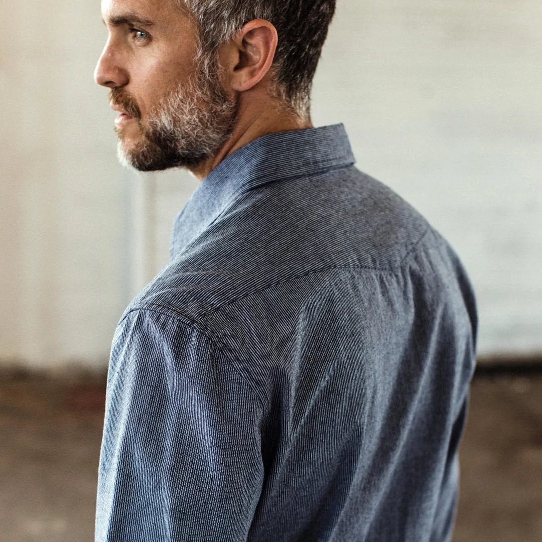 The Western Shirt in Indigo Stripe sold by Taylor Stitch product image thumbnail 3