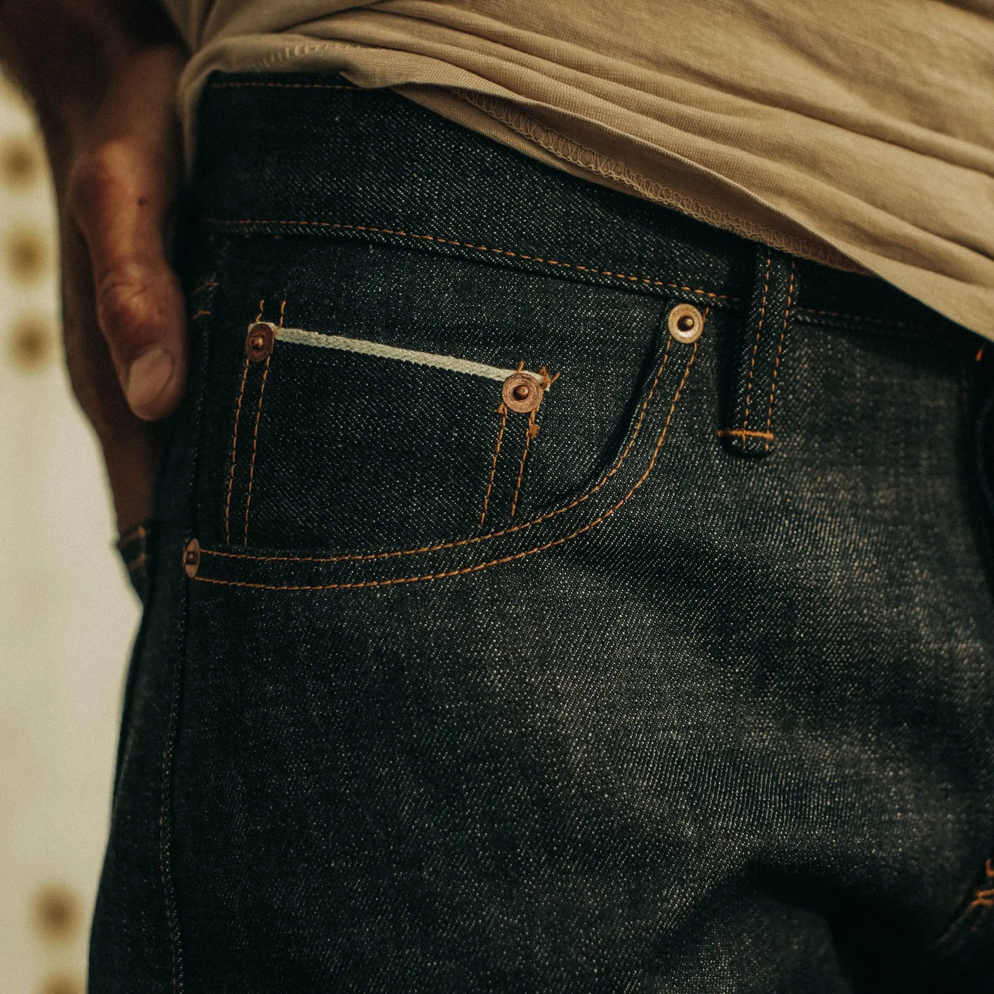The Slim Jean in Natural Indigo Selvage sold by Taylor Stitch product image thumbnail 3