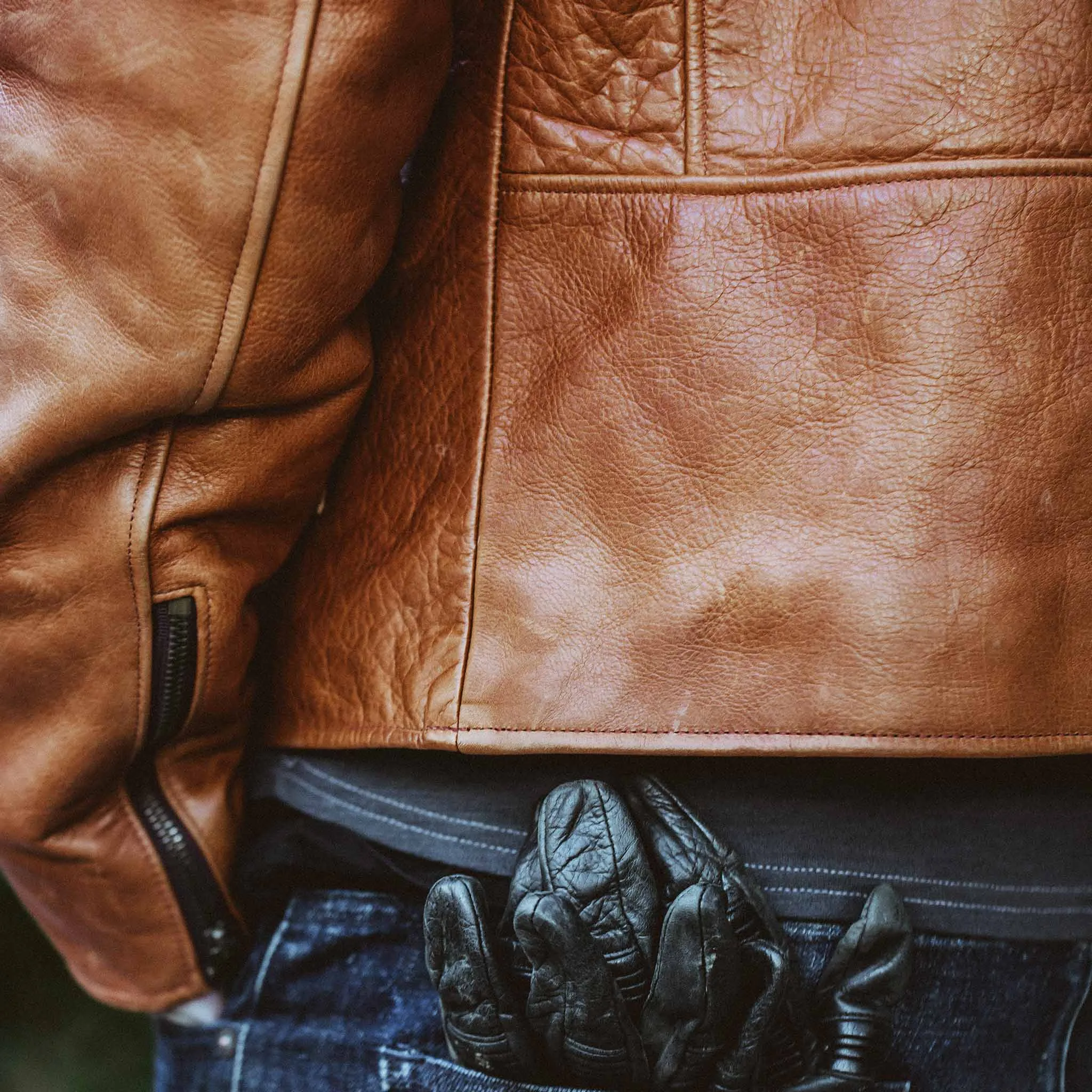 The Moto Jacket in Whiskey sold by Taylor Stitch product image thumbnail 4