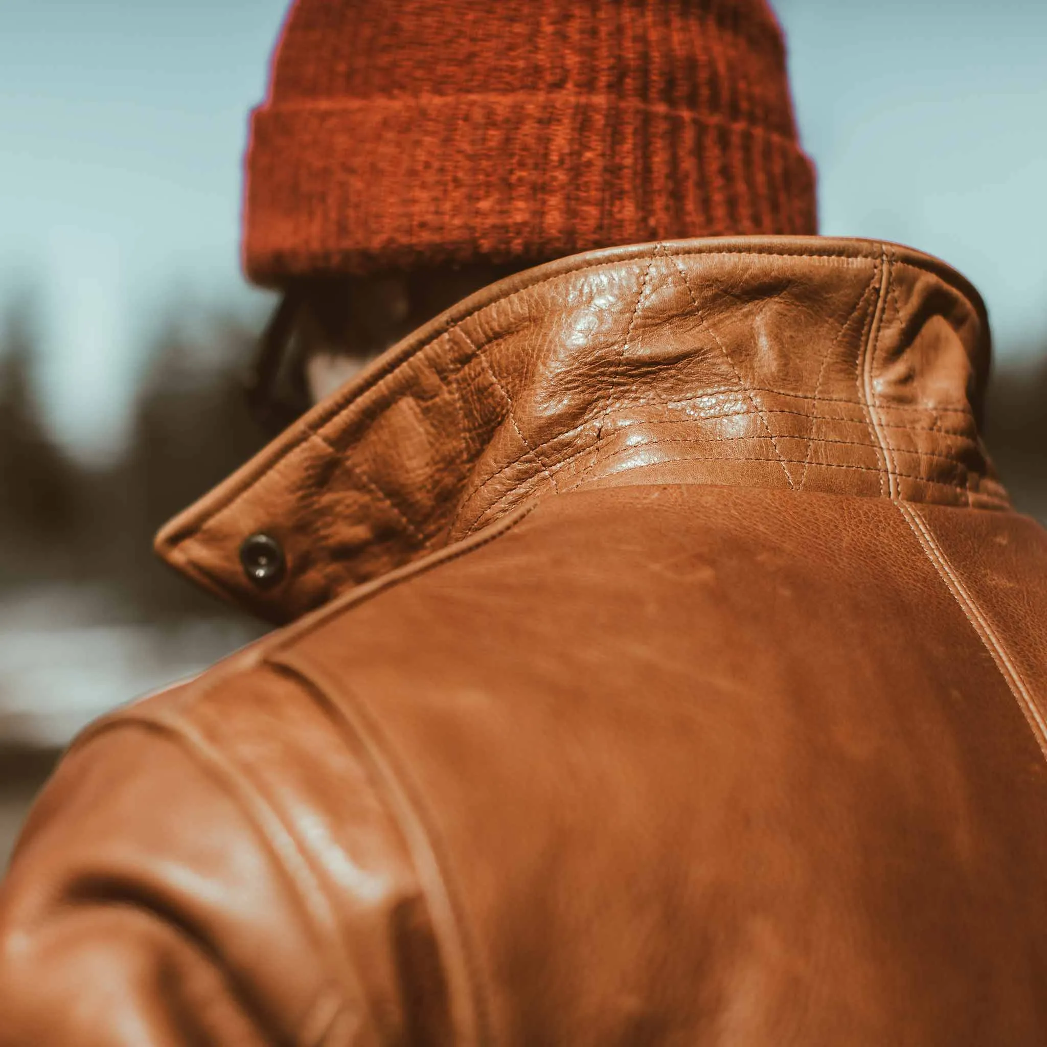 The Moto Jacket in Whiskey sold by Taylor Stitch product image thumbnail 5