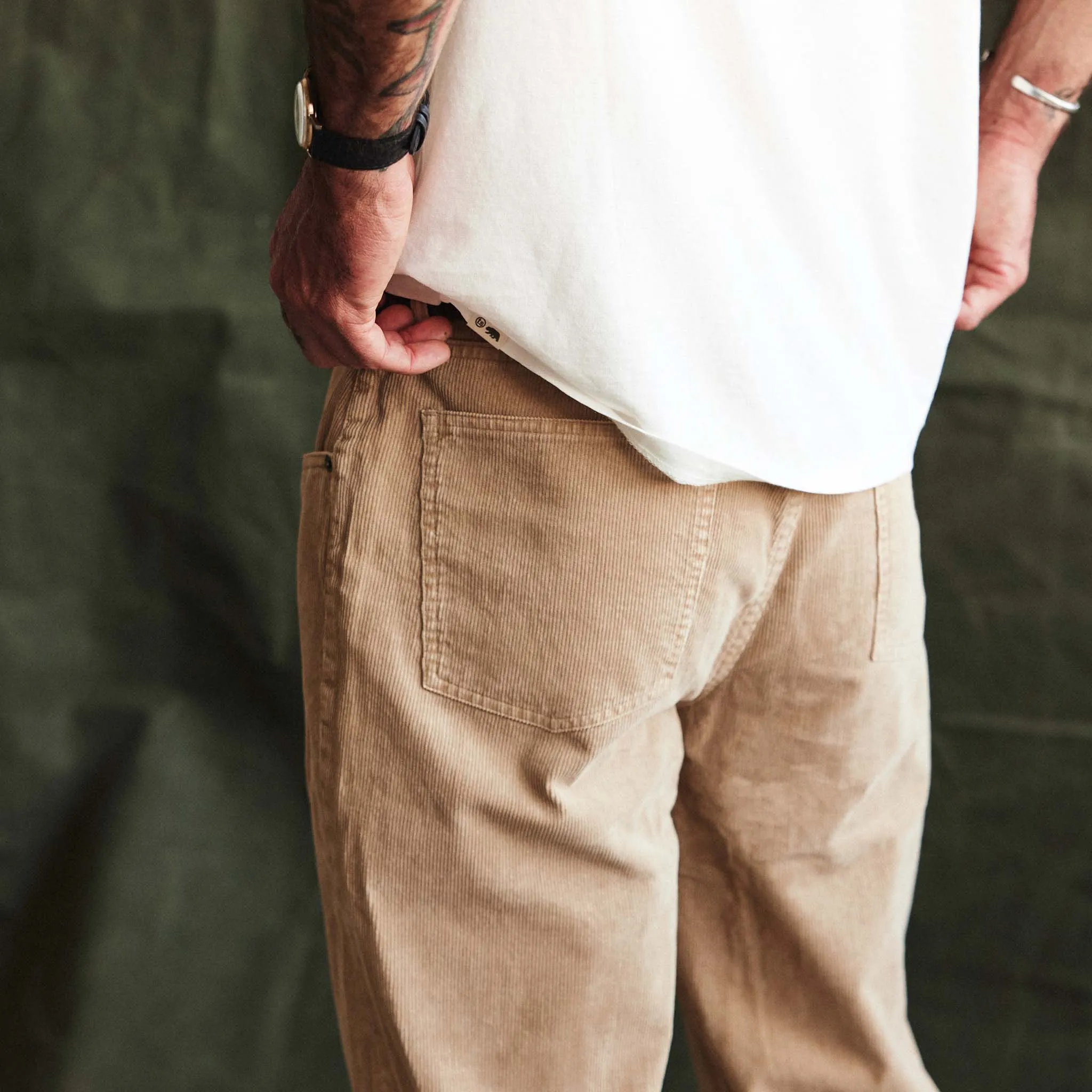The Democratic All Day Pant in Light Khaki Cord sold by Taylor Stitch product image thumbnail 4