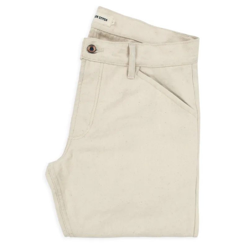 The Camp Pant in Natural Selvage Canvas sold by Taylor Stitch
