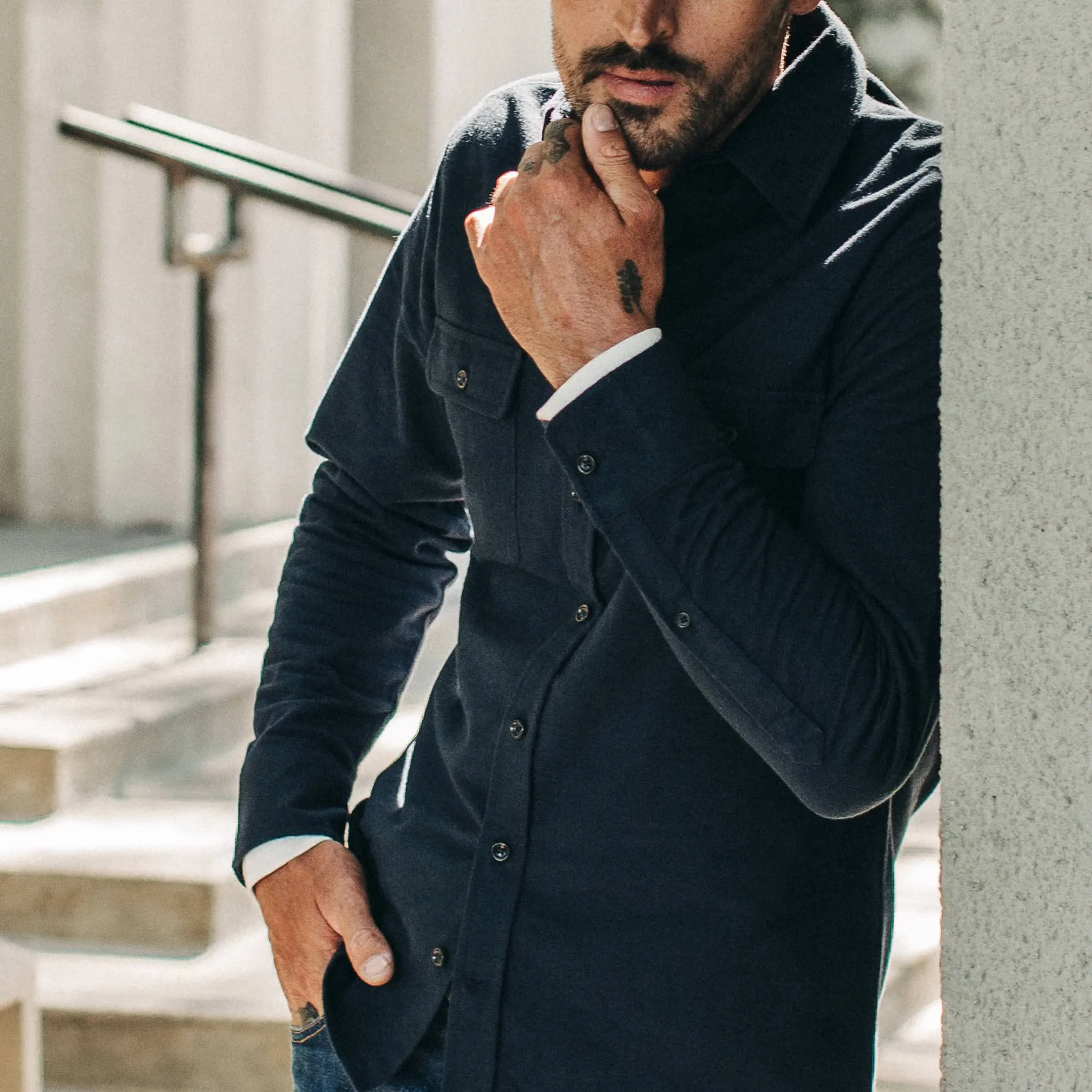 The Yosemite Shirt in Midnight sold by Taylor Stitch product image thumbnail 4