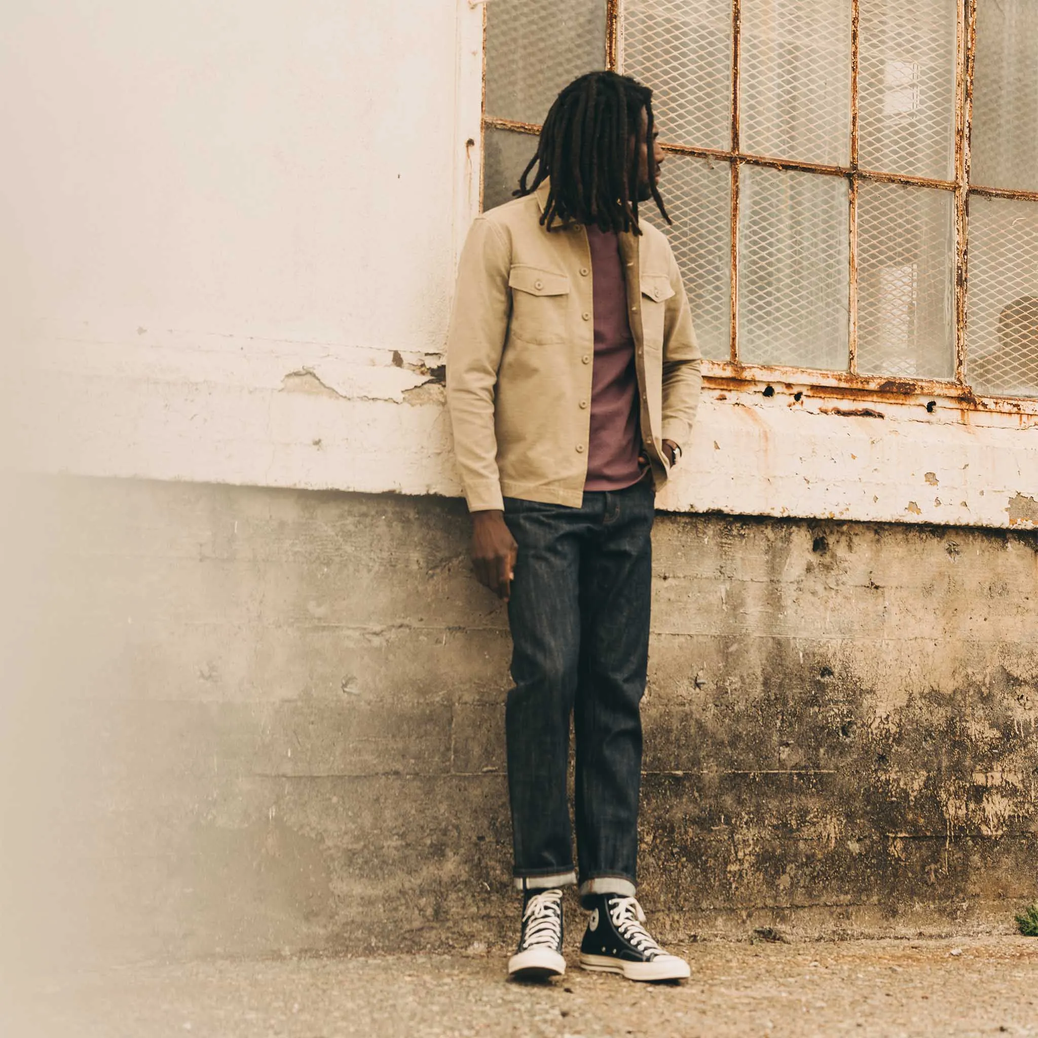 The Surplus Shirt in Khaki Reverse Sateen sold by Taylor Stitch product image thumbnail 4