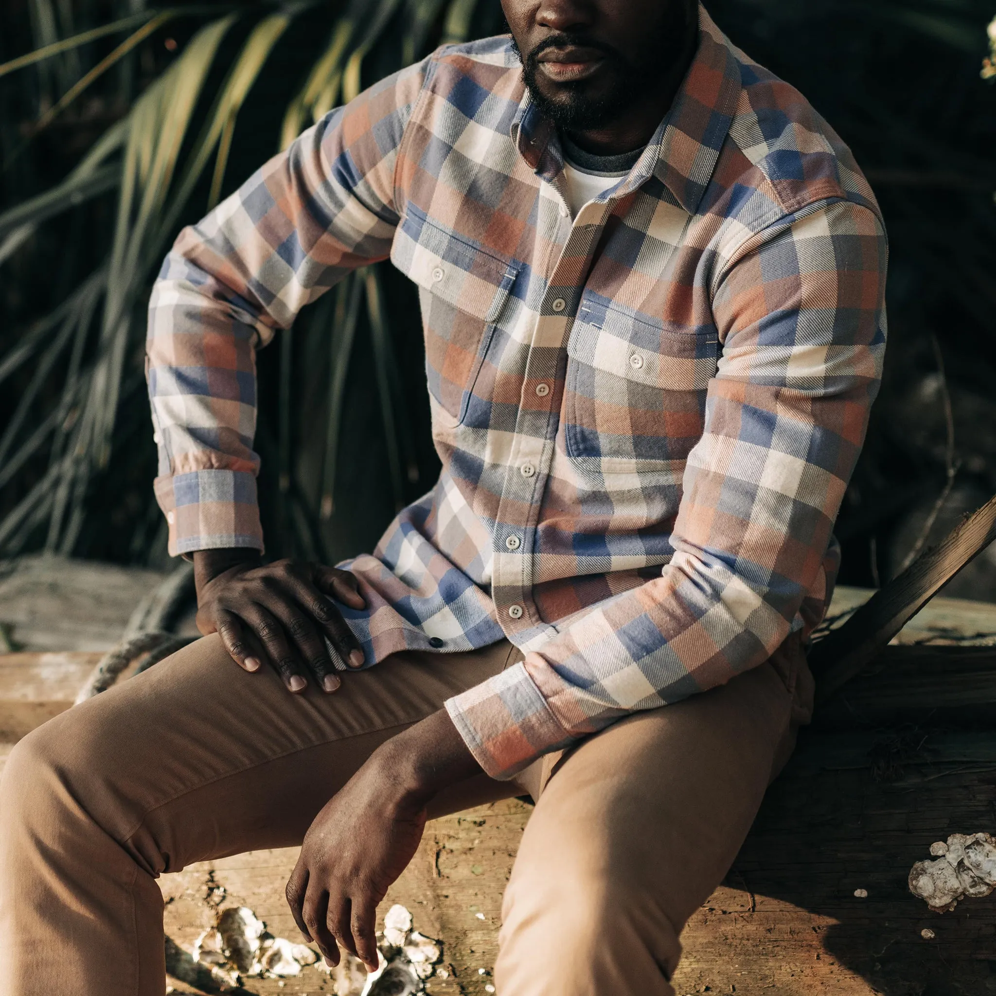 The Ledge Shirt in Dusk Check sold by Taylor Stitch product image thumbnail 2