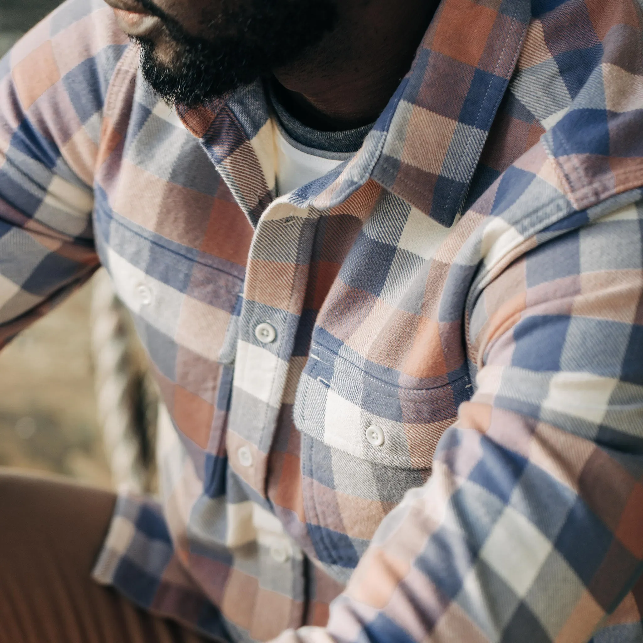 The Ledge Shirt in Dusk Check sold by Taylor Stitch product image thumbnail 3