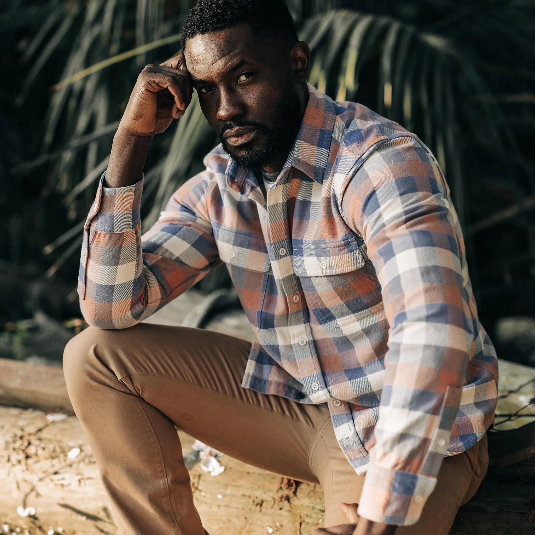 The Ledge Shirt in Dusk Check sold by Taylor Stitch product image thumbnail 4