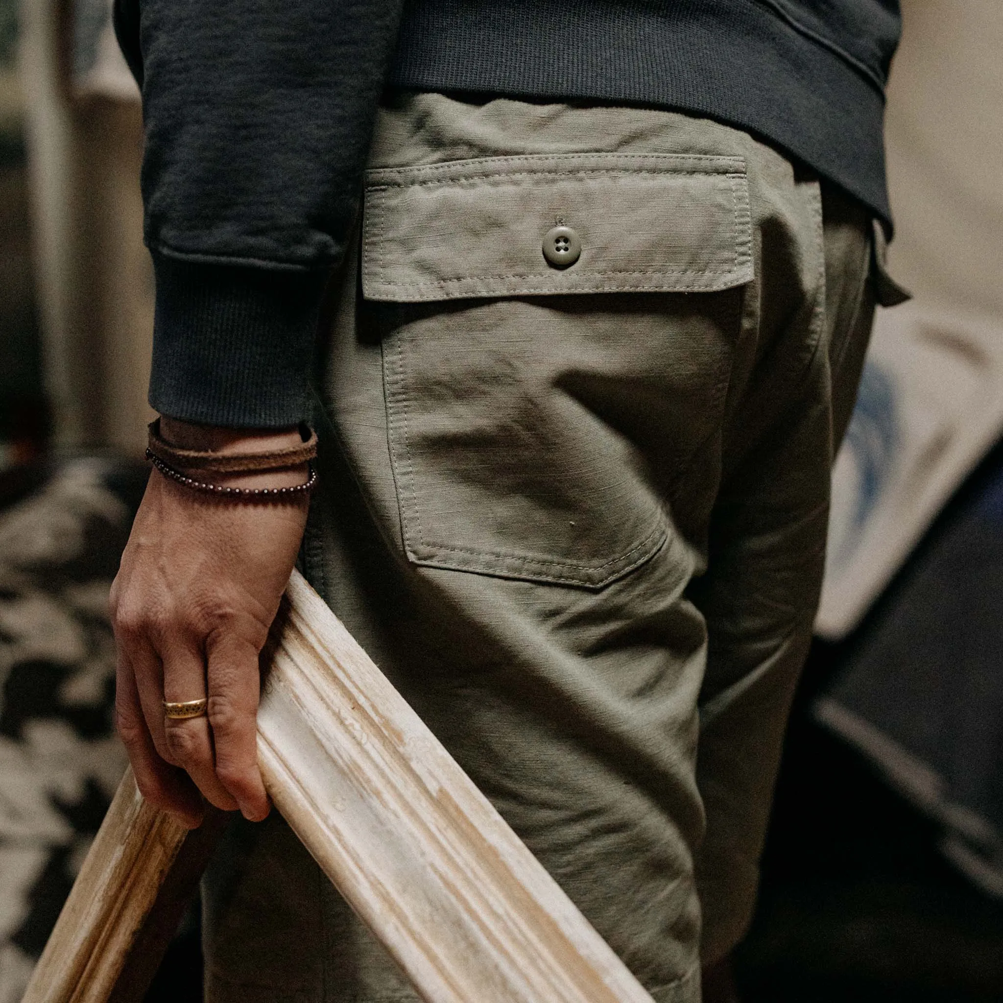 The Apres Trail Short in Light Sage Slub sold by Taylor Stitch product image thumbnail 4