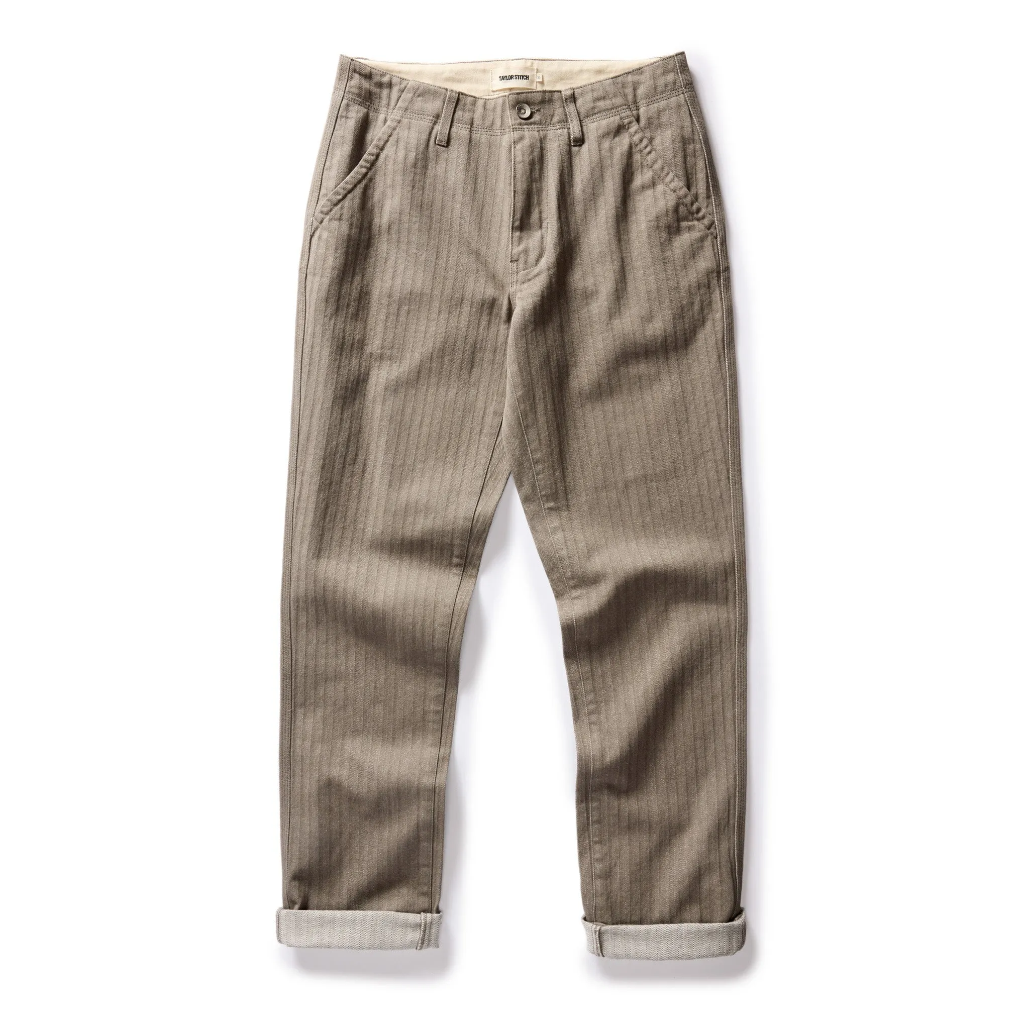 The Morse Pant in Smoked Olive Herringbone Twill sold by Taylor Stitch product image thumbnail 5