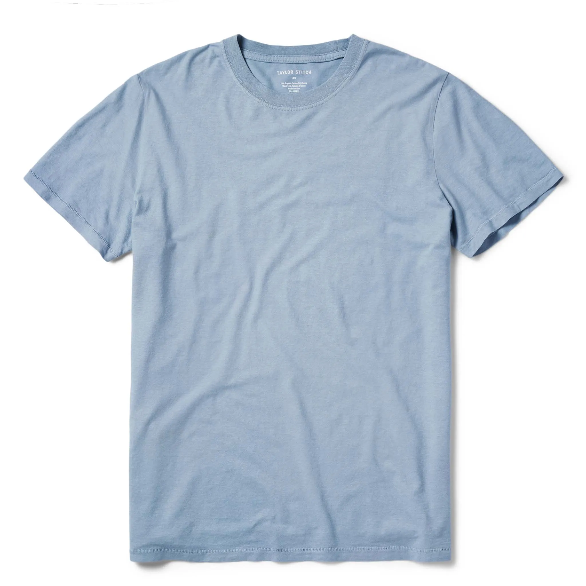 The Cotton Hemp Tee in Ocean sold by Taylor Stitch