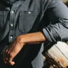 The Utility Shirt in Roped Indigo sold by Taylor Stitch