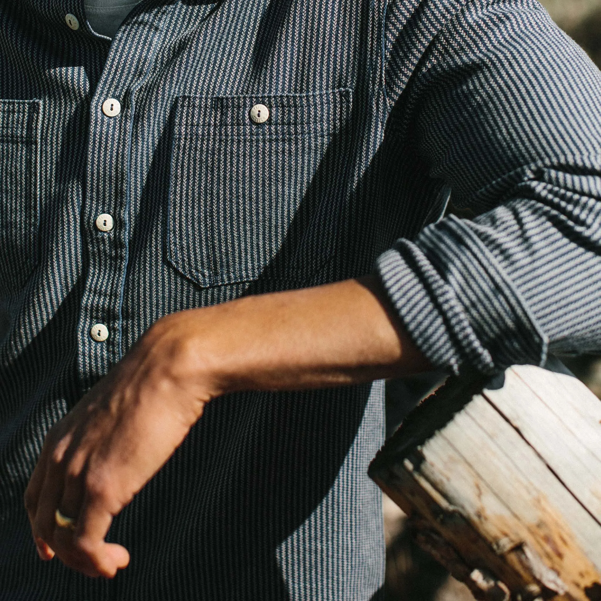 The Utility Shirt in Roped Indigo sold by Taylor Stitch product image thumbnail 4
