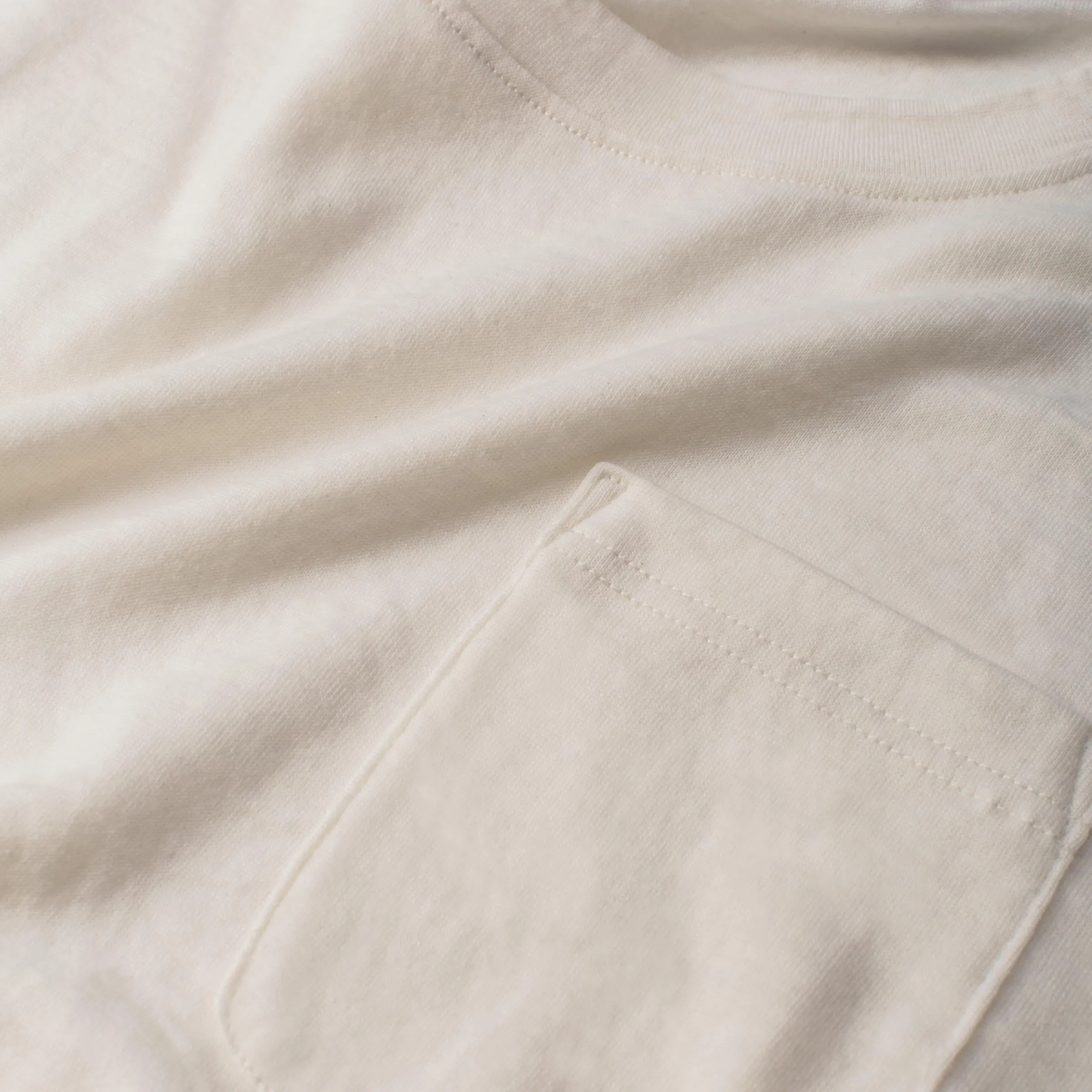The Crewneck Pocket Tee in Natural Merino sold by Taylor Stitch product image thumbnail 4