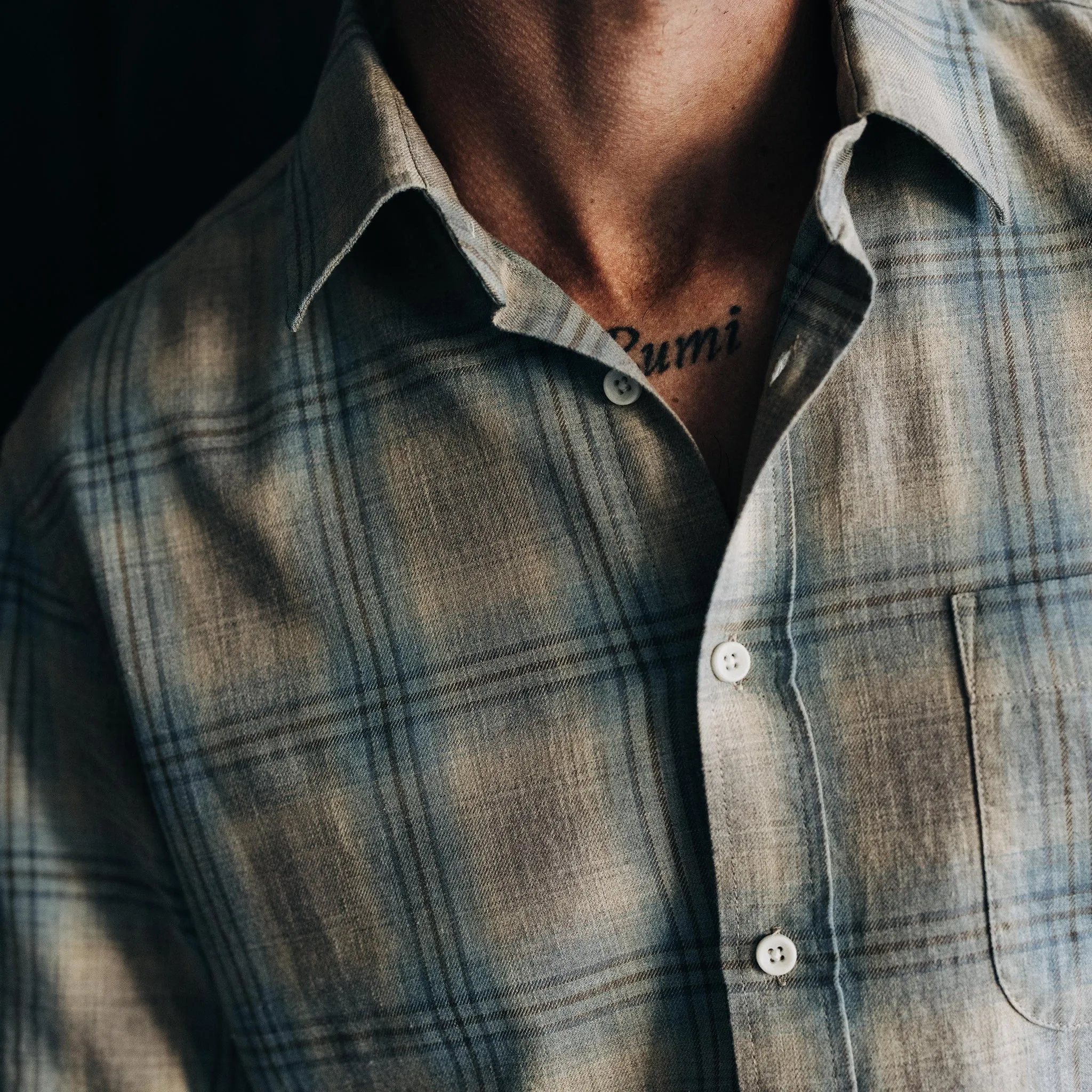 The California in Heathered Sky Plaid sold by Taylor Stitch product image thumbnail 3