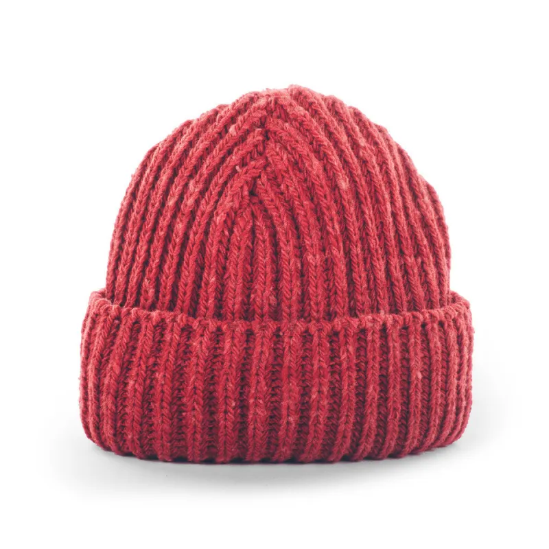 The Merino Wool Beanie in Dusty Red sold by Taylor Stitch
