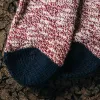 The Camp Sock in Heather Burgundy sold by Taylor Stitch