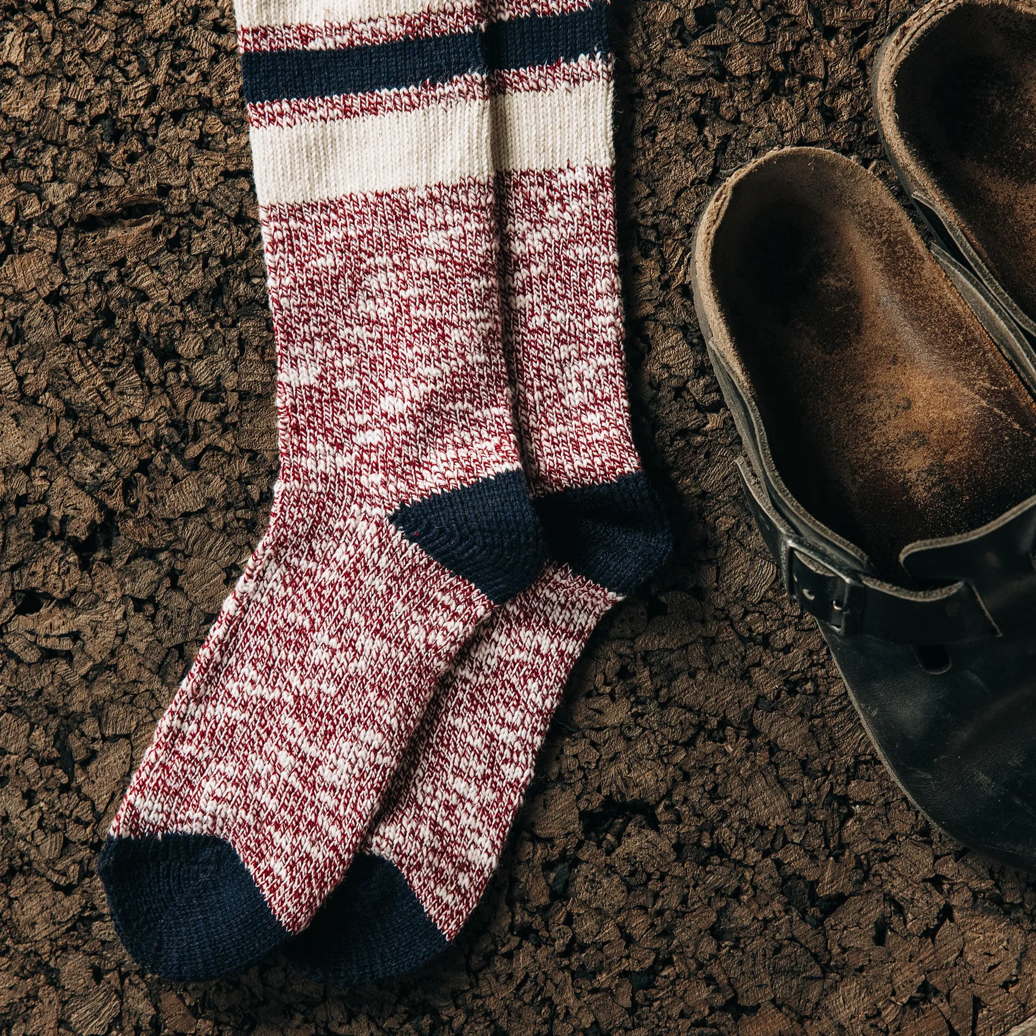 The Camp Sock in Heather Burgundy sold by Taylor Stitch product image thumbnail 2