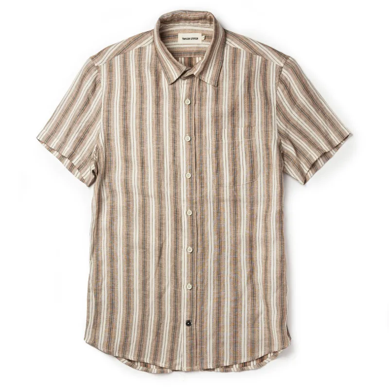 The Short Sleeve California in Desert Shadow Stripe made by Taylor Stitch