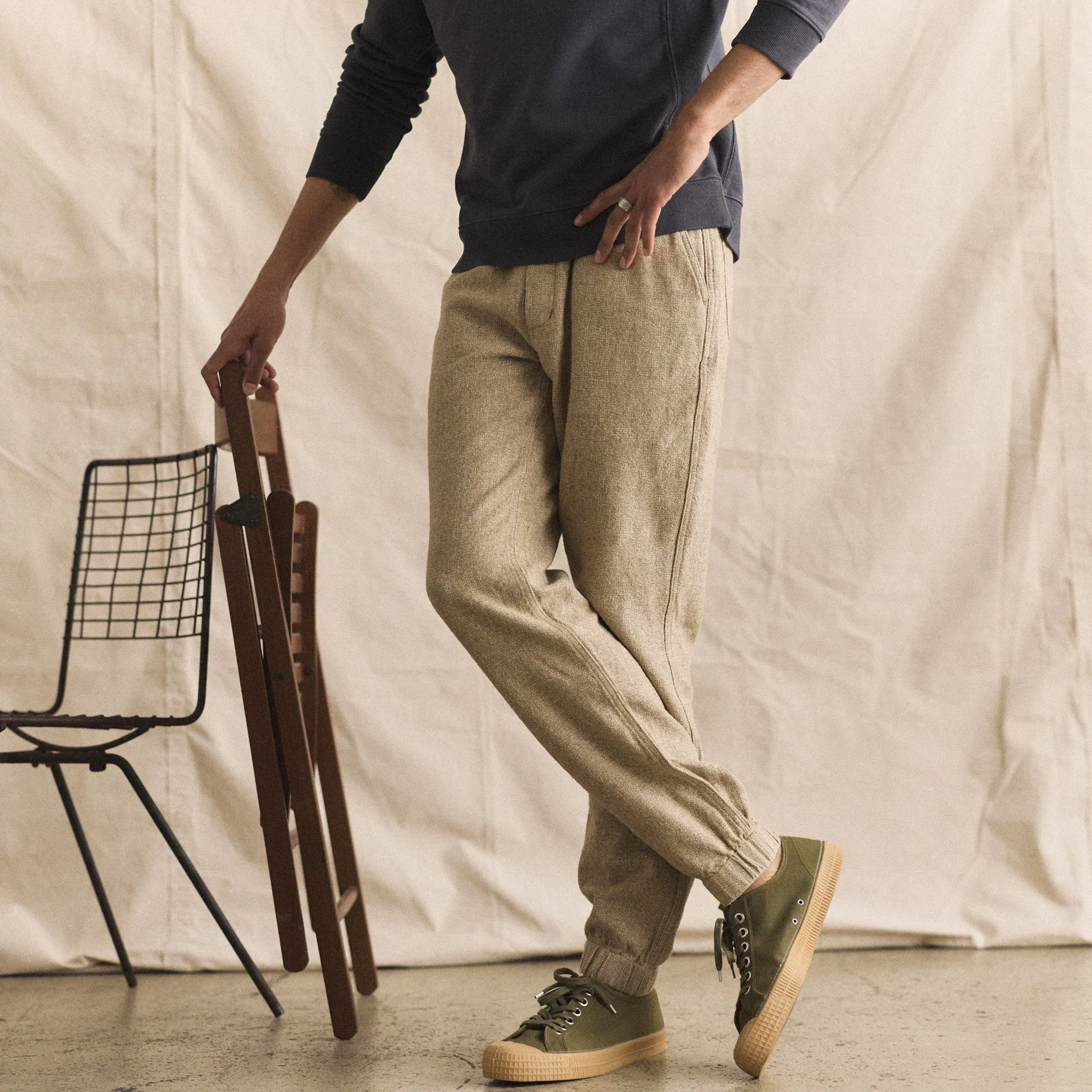 The Apres Pant in Oat Linen Tweed sold by Taylor Stitch product image thumbnail 2