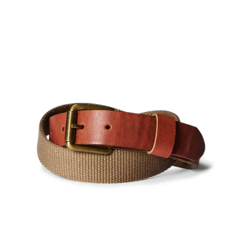 The Webbed Belt in Whiskey sold by Taylor Stitch
