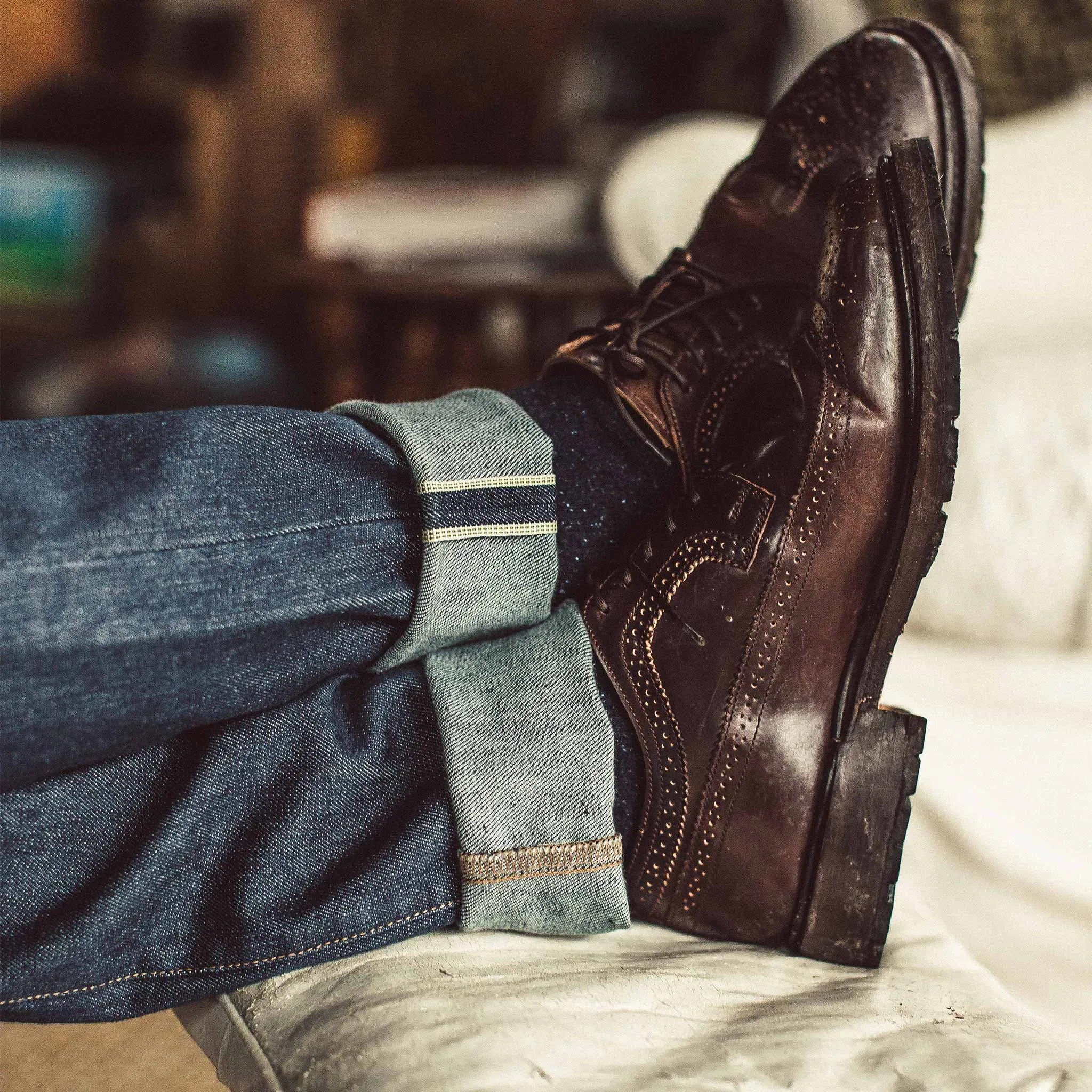 The Slim Jean in Organic Stretch Selvage sold by Taylor Stitch product image thumbnail 3