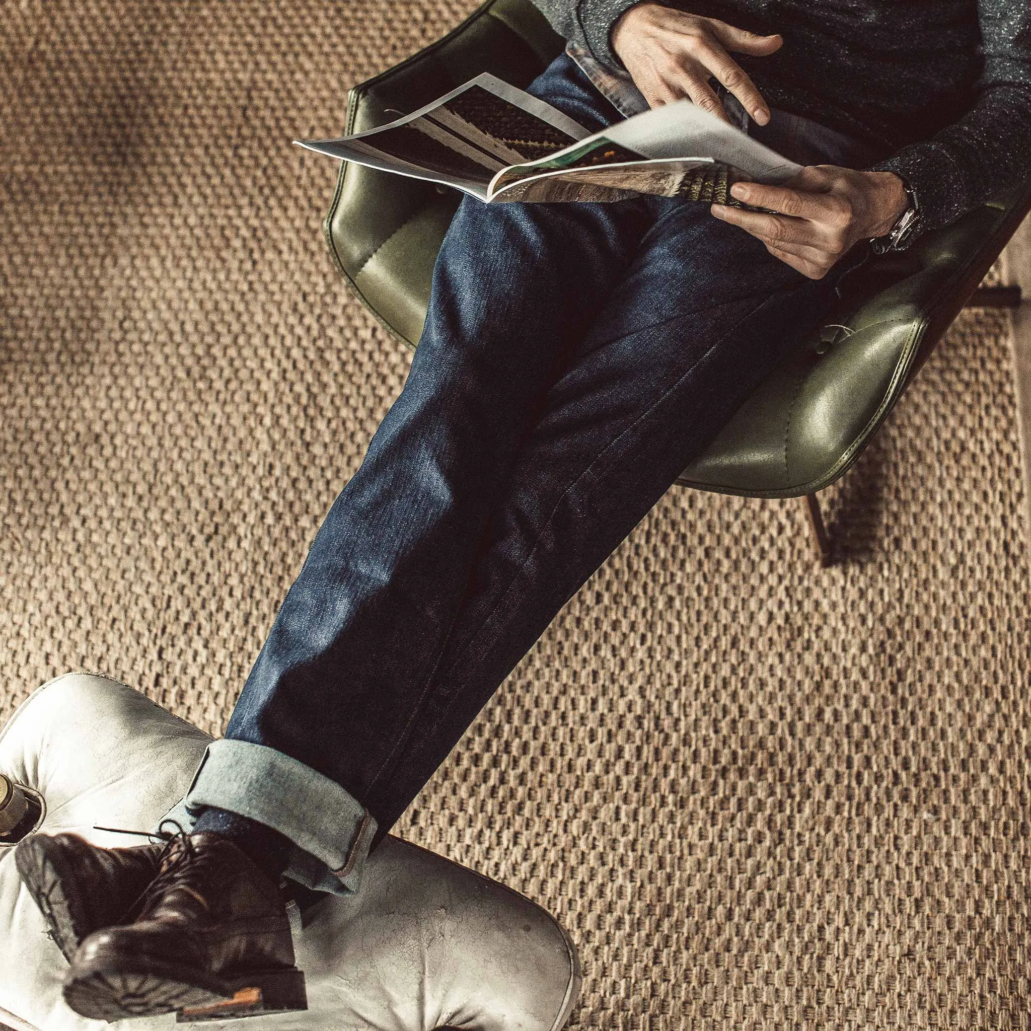 The Slim Jean in Organic Stretch Selvage sold by Taylor Stitch product image thumbnail 4