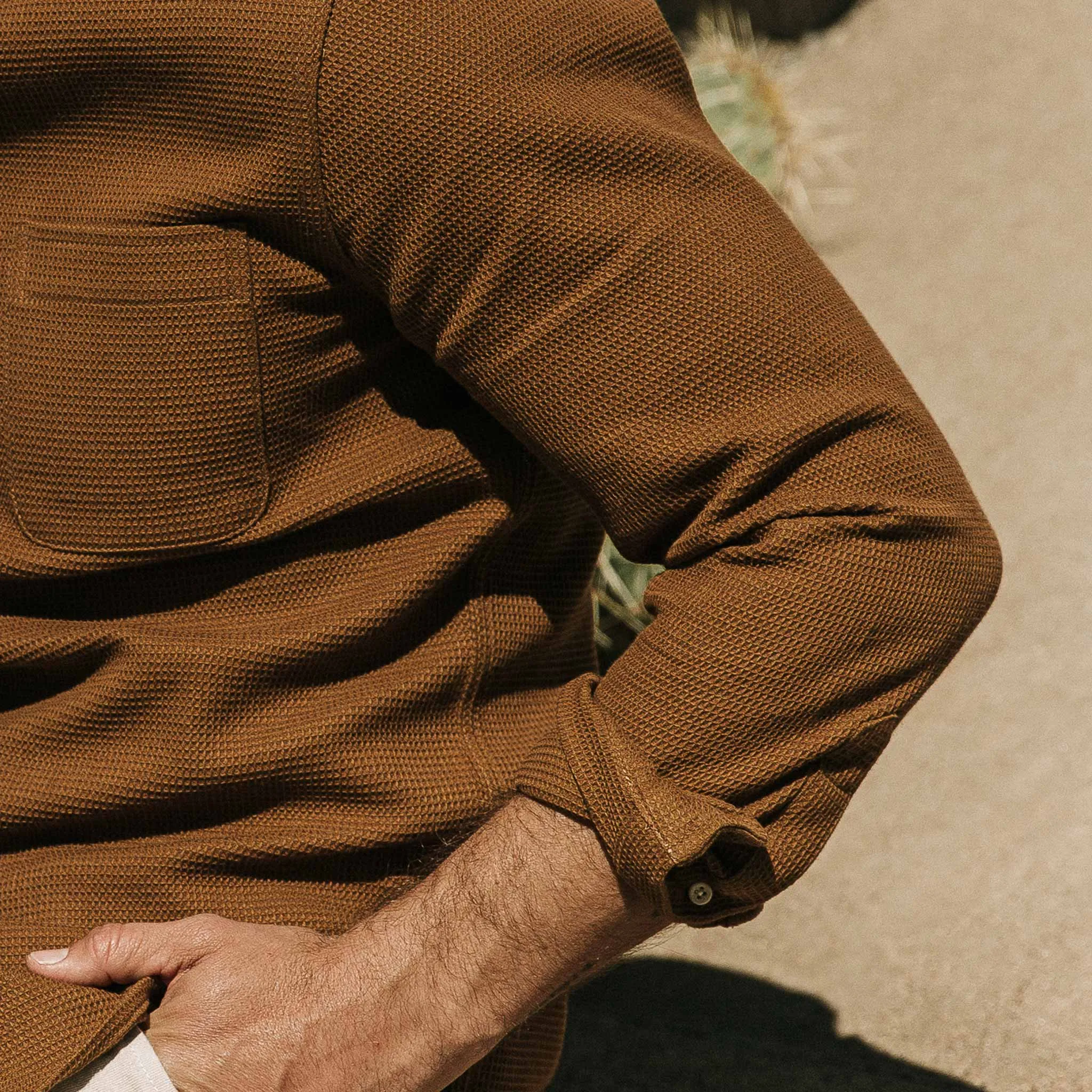 The Jack in British Khaki Waffle sold by Taylor Stitch product image thumbnail 4