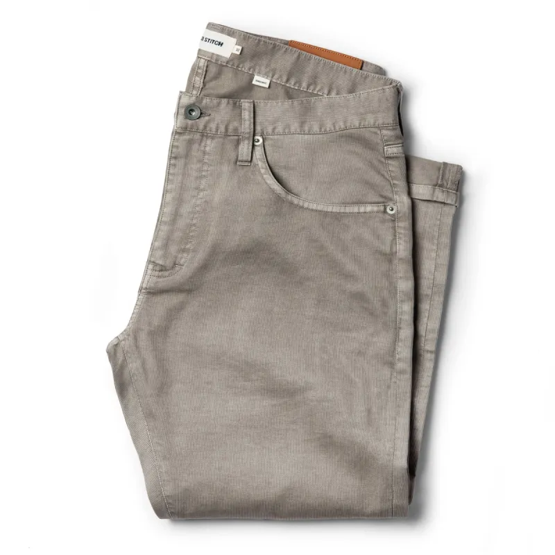 The Democratic All Day Pant in Aluminum Bedford Cord sold by Taylor Stitch