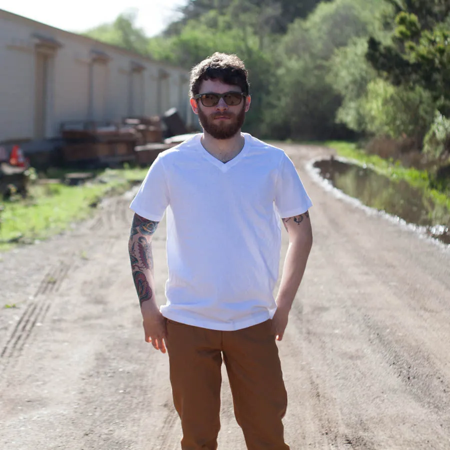 The V-Neck Tee in White sold by Taylor Stitch product image thumbnail 2