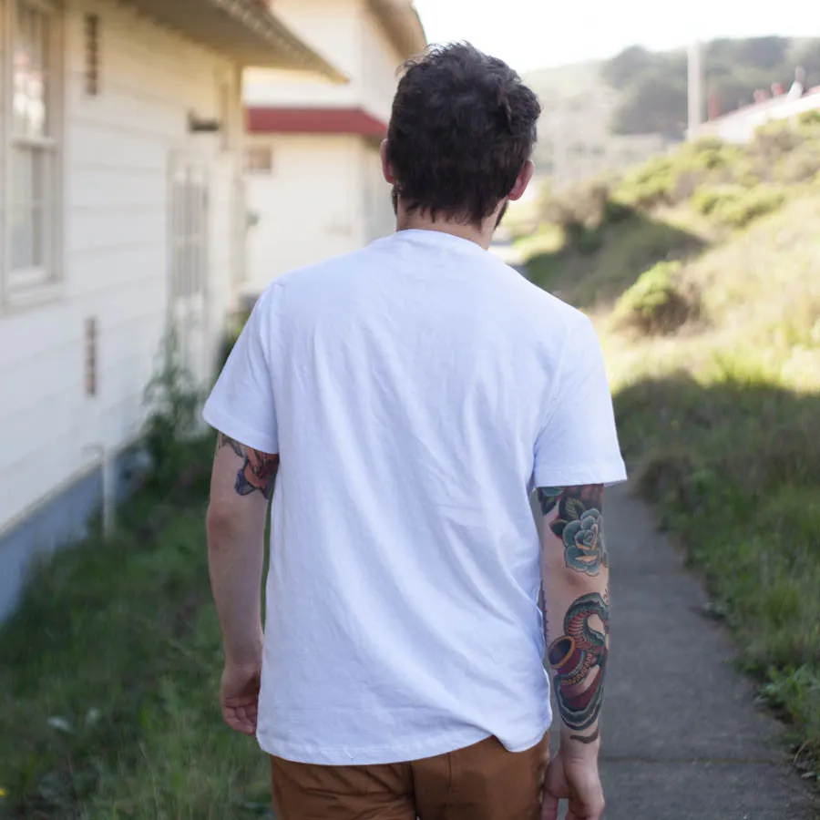 The V-Neck Tee in White sold by Taylor Stitch product image thumbnail 5