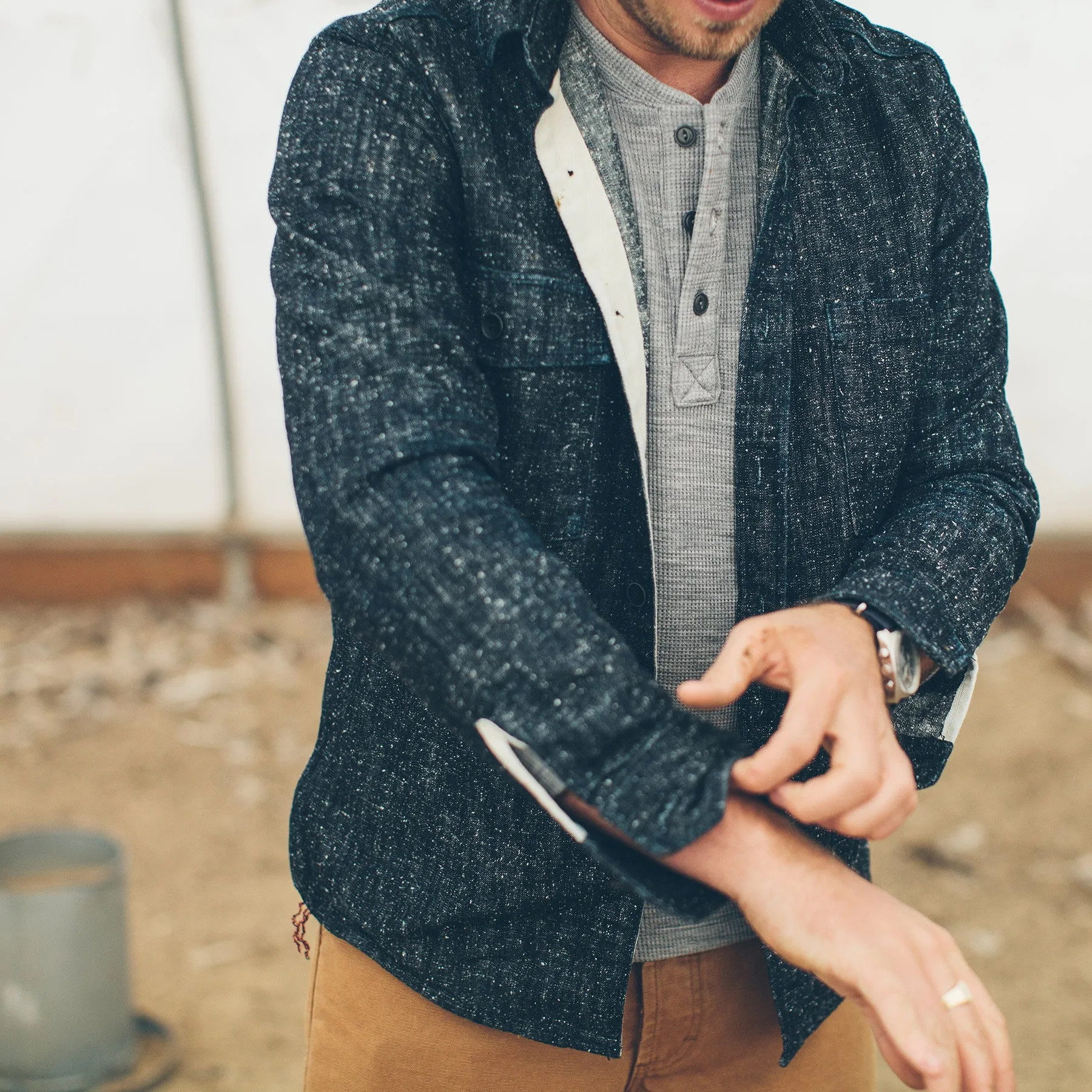 The Utility Shirt in Heavy Slub Denim sold by Taylor Stitch product image thumbnail 4