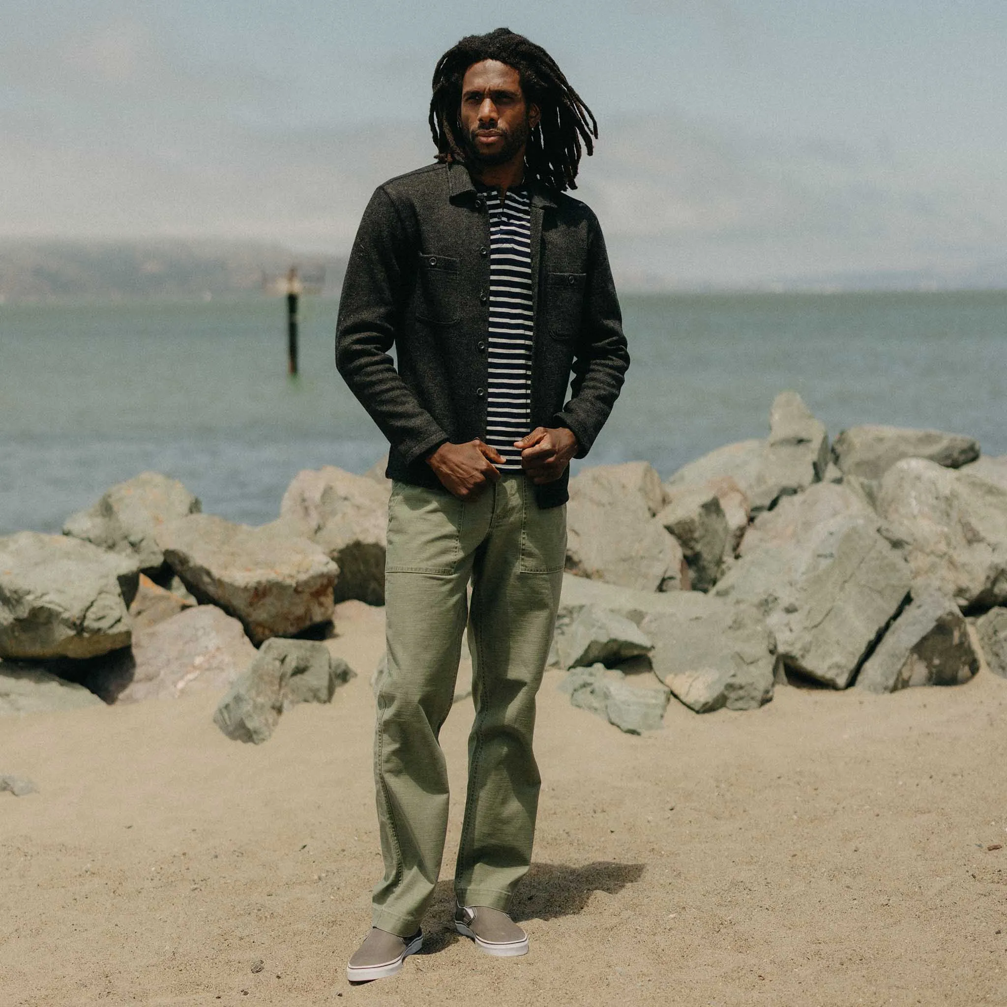 The Surplus Pant in Field Olive Reverse Sateen sold by Taylor Stitch product image thumbnail 2