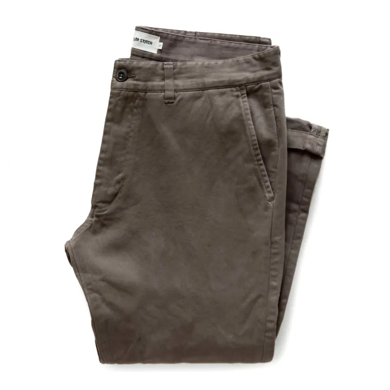 The Slim Foundation Pant in Organic Espresso made by Taylor Stitch