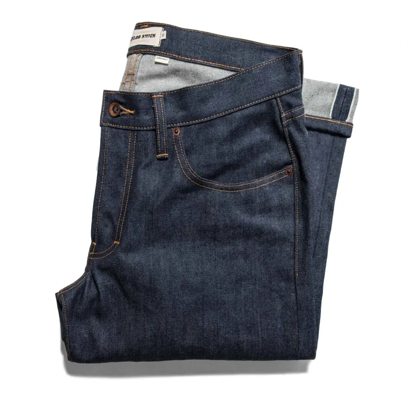 The Slim Jean in 110 Year Denim sold by Taylor Stitch