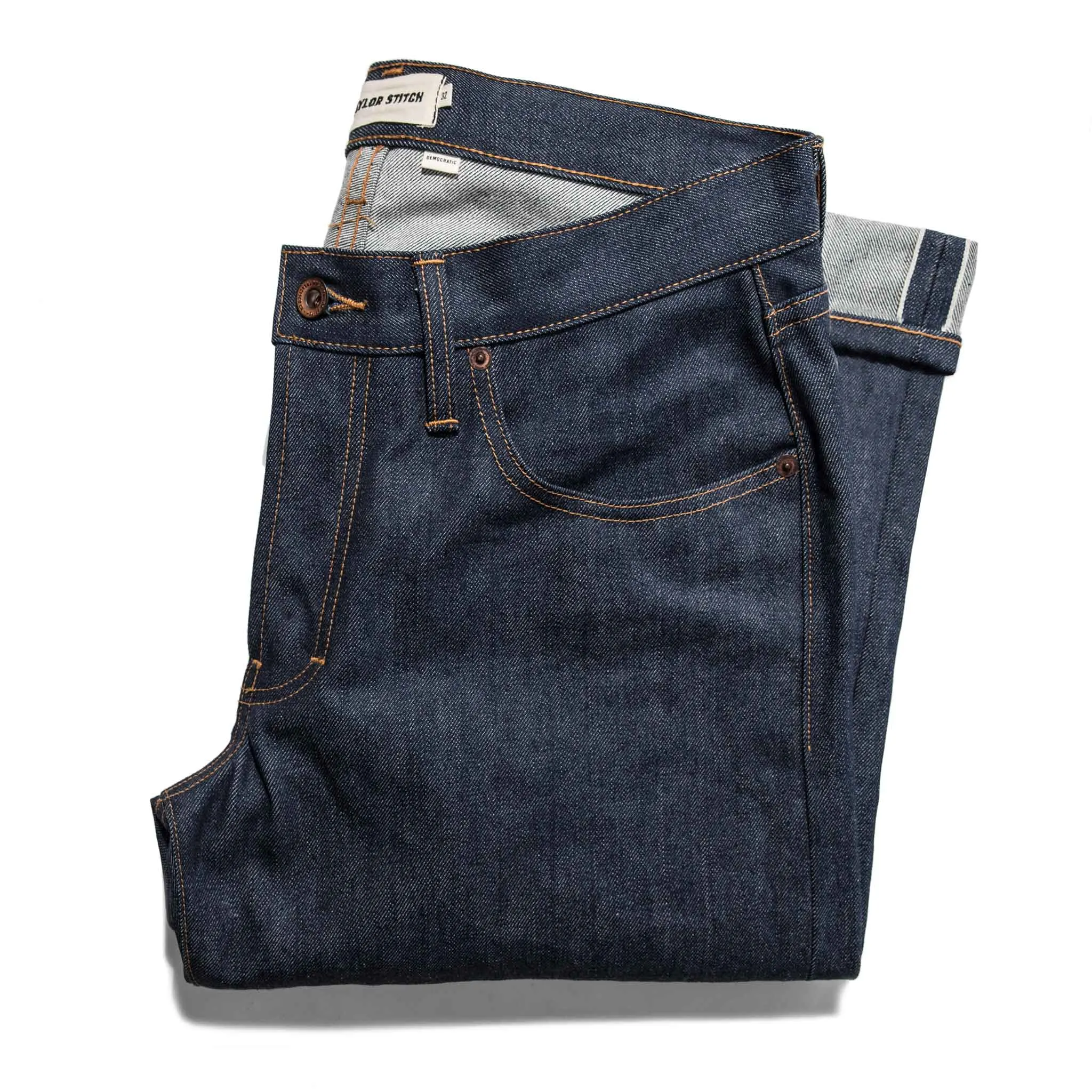 The Slim Jean in 110 Year Denim sold by Taylor Stitch