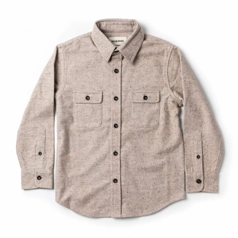 The Little Yosemite Shirt in Oat Donegal sold by Taylor Stitch