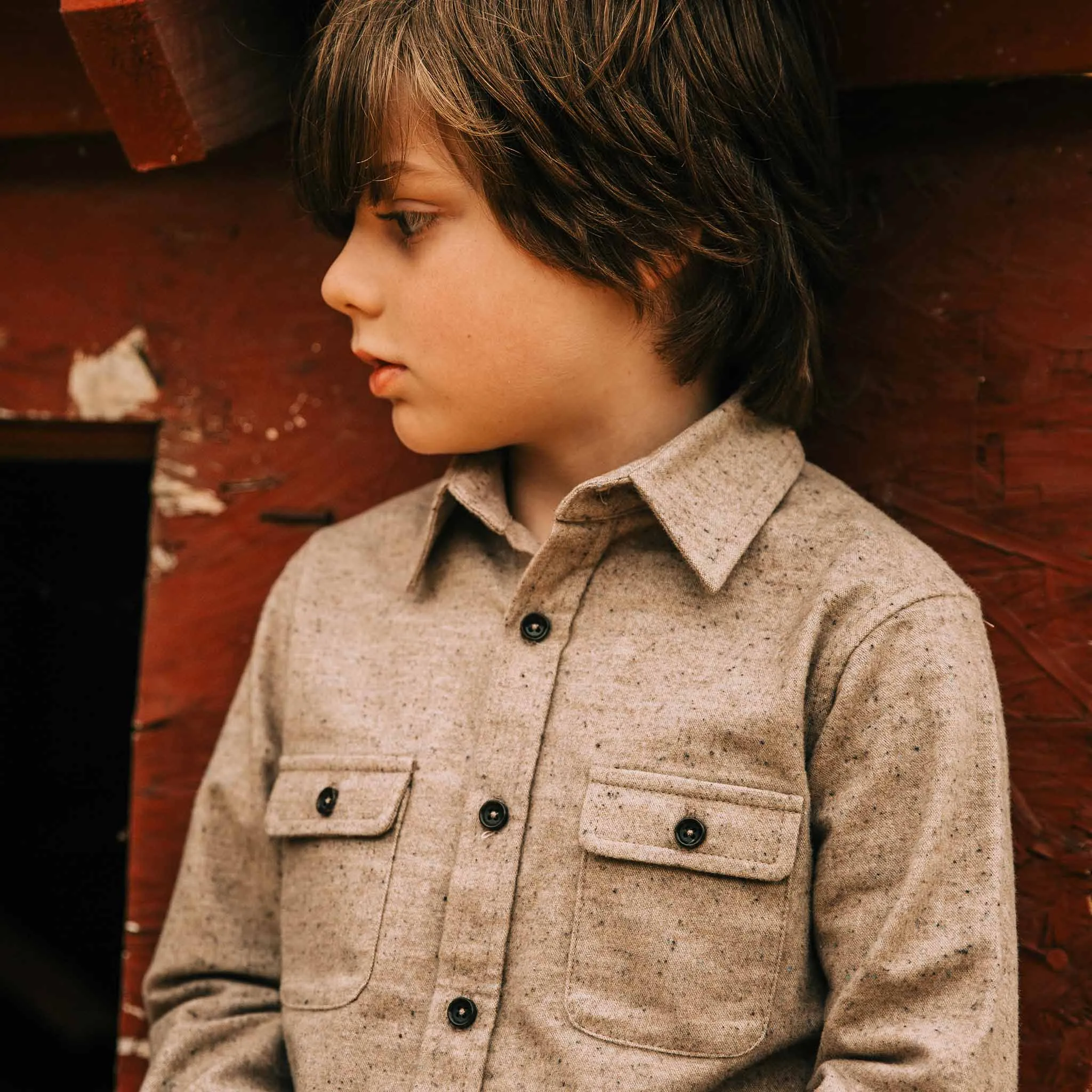 The Little Yosemite Shirt in Oat Donegal sold by Taylor Stitch product image thumbnail 3