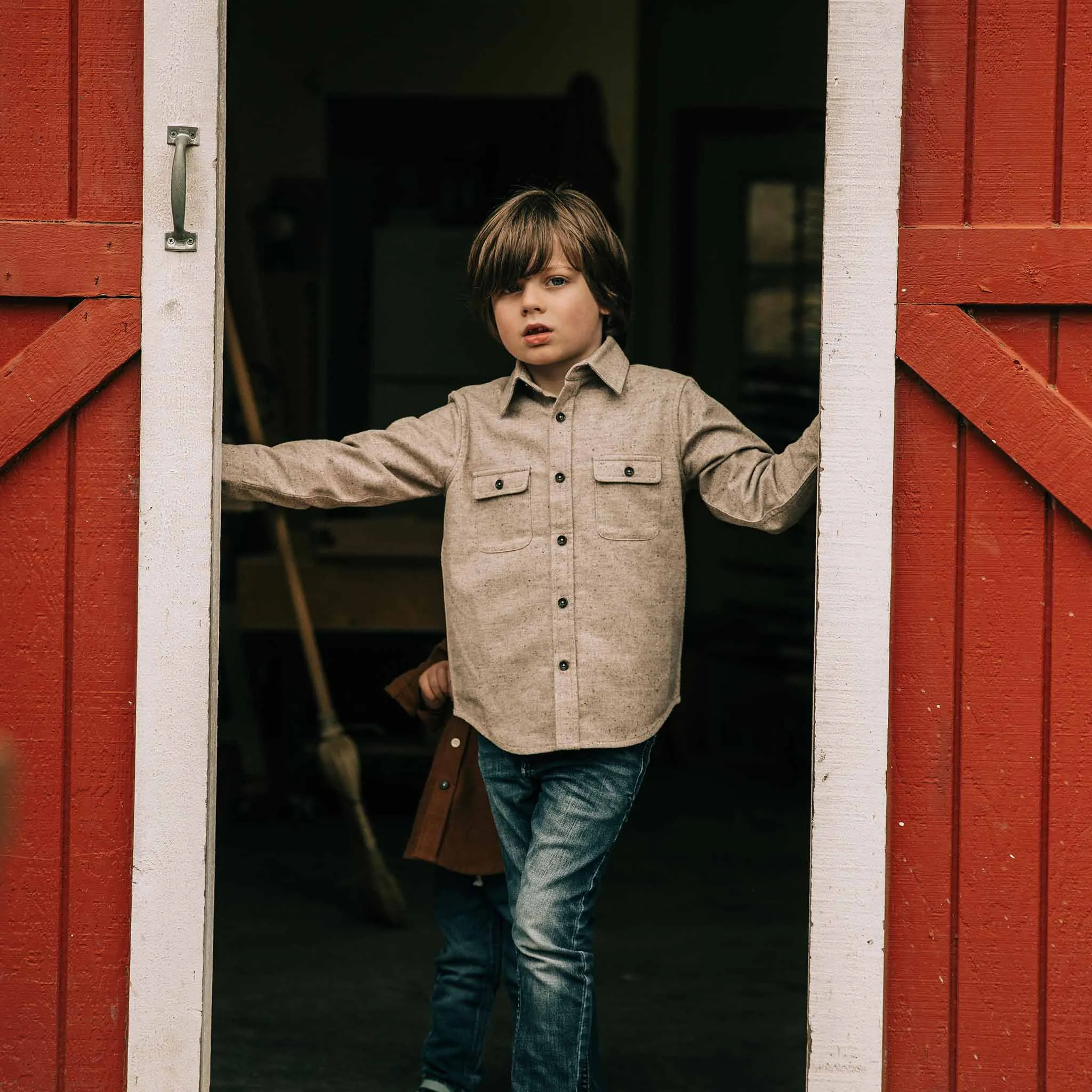 The Little Yosemite Shirt in Oat Donegal sold by Taylor Stitch product image thumbnail 2